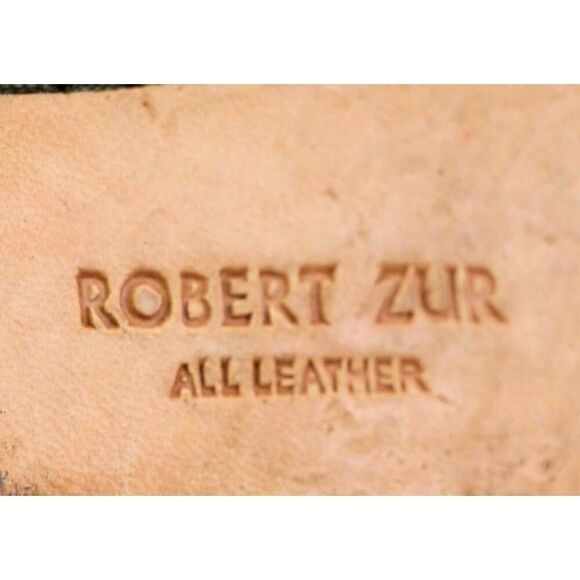 Robert Zur WOVEN BLACK REAL LEATHER ROUND TOE LOW HEEL LOAFER SHOES Sz 11.5 AAAA - Picture 11 of 12